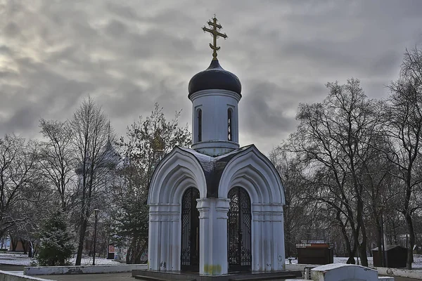 Religión Arquitectura Rusia Templo Ortodoxo Iglesia Paisaje —  Fotos de Stock