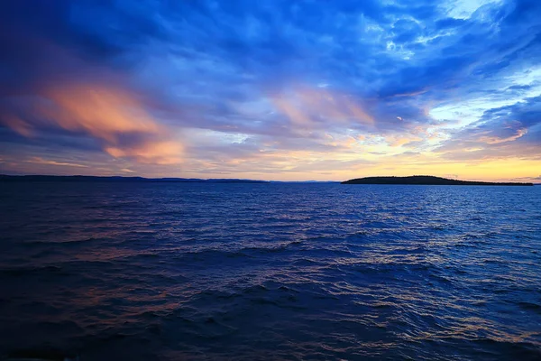 Letní Západ Slunce Jezero Příroda Krásná Obloha — Stock fotografie