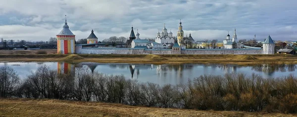 Priluki Klooster Vologda Christendom Geschiedenis Architectuur Landschap — Stockfoto