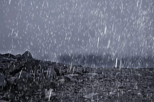 Regen Natuur Achtergrond Bergen Abstract Mistig Landschap Mist Donker — Stockfoto
