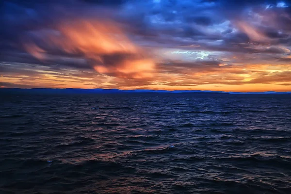 Summer Sunset Lake Nature Beautiful Sky — Stock Photo, Image
