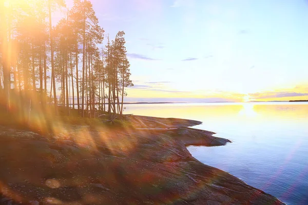 Vista Lago Finland Reflejo Agua Verano Scandinavia — Foto de Stock