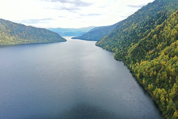 森林湖の上からの眺め景観自然景観森林背景 — ストック写真