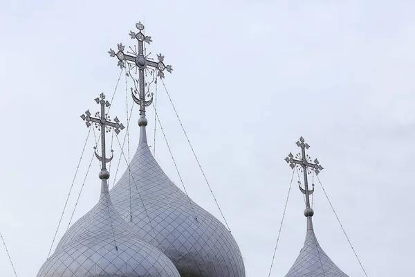Церковь Купол Крест Небо Религиозная Архитектура — стоковое фото