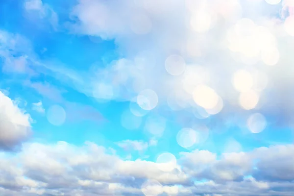 Cielo Blu Nuvole Sfondo Astratto Bianco Natura Top — Foto Stock