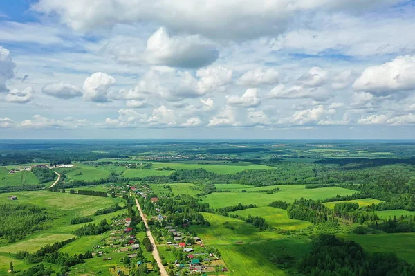 summer road top view drone, nature landscape background