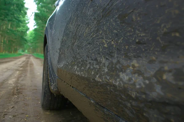 Fragment Automobilové Přírody Abstraktní Suv Letní Zázemí — Stock fotografie