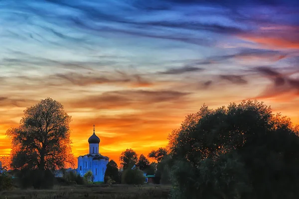 Din Mimarisi Rusya Ortodoks Tapınak Kilisesi Manzarası — Stok fotoğraf