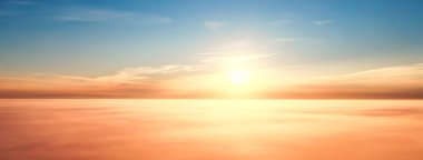 bulutlu hava aracı görünümü günbatımı soyut hava