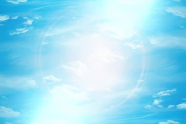 Mavi gökyüzü arka planda soyut gökyüzü manzarası cennet havası