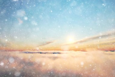 Soyut kar arkaplanı kar tanelerinin gradyanı