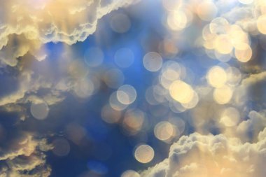 Dramatik bulutlar gökyüzü cennet günbatımı manzarası