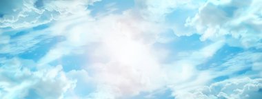 Mavi gökyüzü arka planda soyut gökyüzü manzarası cennet havası