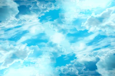 Mavi gökyüzü arka planda soyut gökyüzü manzarası cennet havası