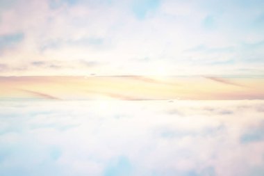 Dramatik bulutlar gökyüzü cennet günbatımı manzarası