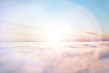 gündoğumu gökyüzü suluboya renkleri, güzel soyut doğa duvar kağıdı