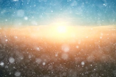 Soyut kar arkaplanı kar tanelerinin gradyanı