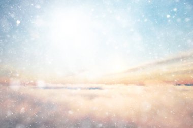 Soyut kar arkaplanı kar tanelerinin gradyanı