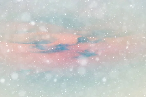 Abstract Sneeuw Achtergrond Hemel Sneeuwvlokken Verloop — Stockfoto