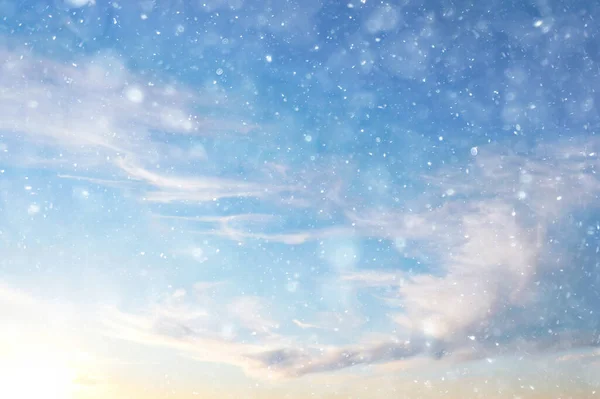 Abstrakte Schnee Hintergrund Himmel Schneeflocken Gefälle — Stockfoto
