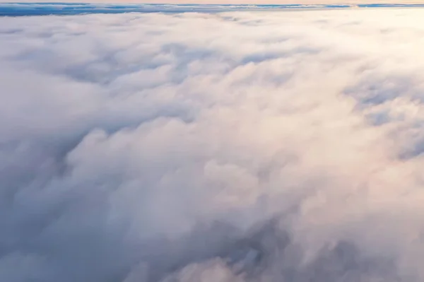 Bulutlu Hava Aracı Görünümü Günbatımı Soyut Hava — Stok fotoğraf