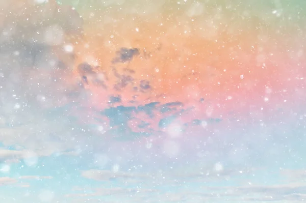 Abstract Snow Background Sky Snowflakes Gradient — Stock Photo, Image