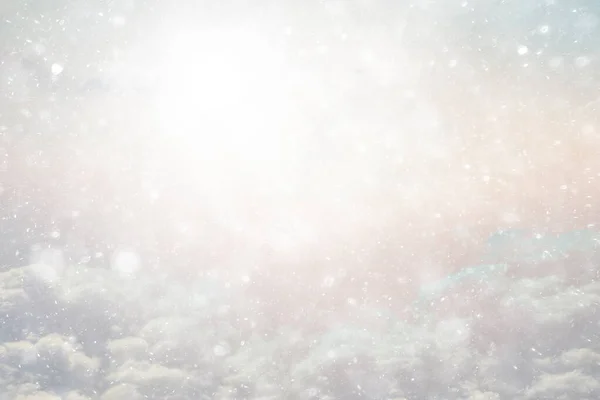 Abstrato Neve Fundo Céu Flocos Neve Gradiente — Fotografia de Stock