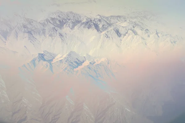 Скелі Безпілотник Вид Зверху Зимовий Пейзаж Вид Повітря Гори — стокове фото