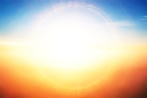 Sun sky flare background top, sunlight clouds abstract