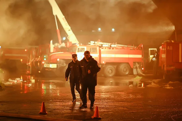 Vologda Oroszország Szeptember Éjszakai Tűz Városban Látvány Emberekkel Drámai Tragédia — Stock Fotó