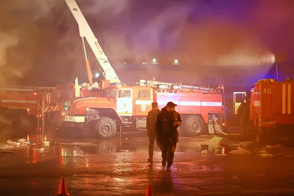 Vologda Ρωσία Σεπτεμβρίου Νυχτερινή Φωτιά Στην Πόλη Θέα Κόσμο Δραματική — Φωτογραφία Αρχείου