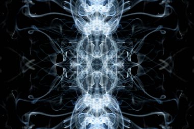 soyut grafikler siyah fraktal yansıma sembolü, tasarım efekti meditasyon arkaplanı