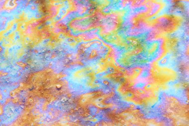 Soyut arkaplan benzin sanatı renkli, desen yağı gökkuşağı rengi soyut benzin sızıntısı