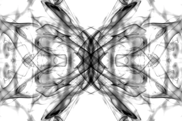 Abstract Graphics Black White Fractal Reflection Symbol Design Effect Meditation — Stock Photo, Image