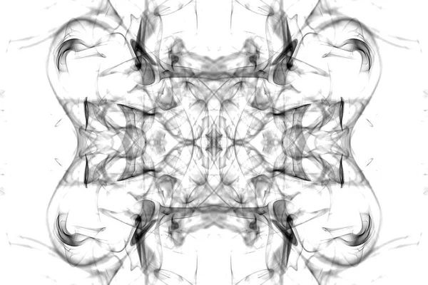 abstract graphics black white fractal reflection symbol, design effect meditation background