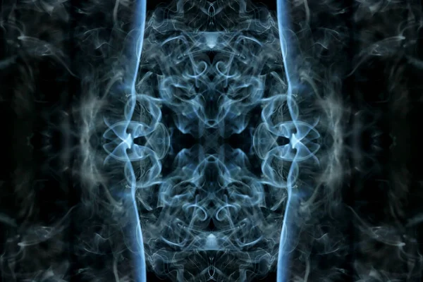 Abstrakte Grafiken Schwarz Blau Fraktale Reflexion Symbol Design Effekt Meditation — Stockfoto