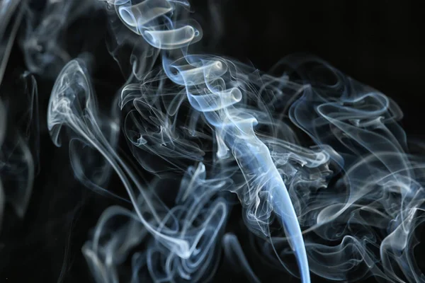 Tekstury Dym Czarny Tło Fale Powietrza Bract Mgła — Zdjęcie stockowe