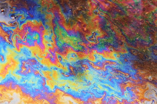 Soyut Arkaplan Benzin Sanatı Renkli Desen Yağı Gökkuşağı Rengi Soyut — Stok fotoğraf