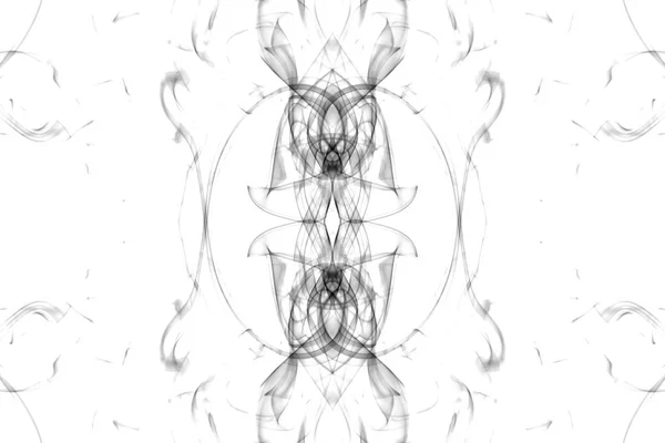 Abstrakte Grafiken Schwarz Weiß Fraktale Reflexion Symbol Design Effekt Meditation — Stockfoto
