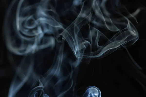 Texture Smoke Black Background Bract Air Waves Fog — Stock Photo, Image