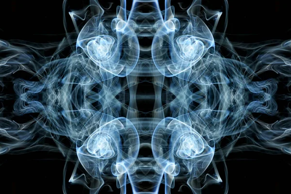 Abstrakt Grafik Svart Blå Fraktal Reflektion Symbol Design Effekt Meditation — Stockfoto