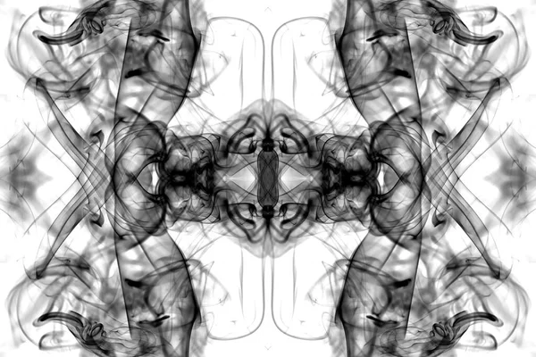 Soyut Grafikler Siyah Beyaz Fraktal Yansıma Sembolü Tasarım Efekti Meditasyon — Stok fotoğraf