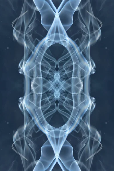 Abstrakt Grafik Svart Blå Fraktal Reflektion Symbol Design Effekt Meditation — Stockfoto