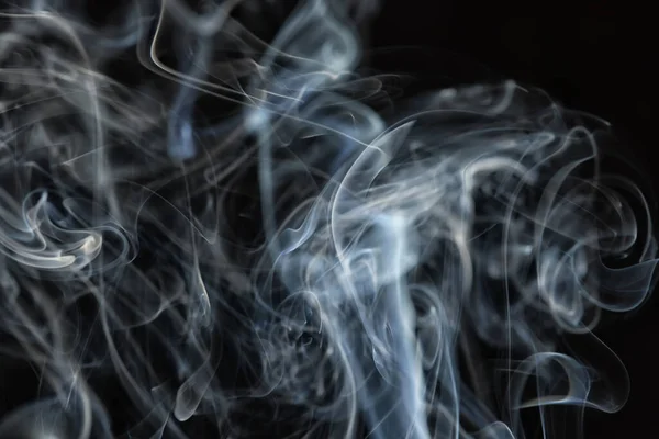 Texture Smoke Black Background Bract Air Waves Fog — Stock Photo, Image