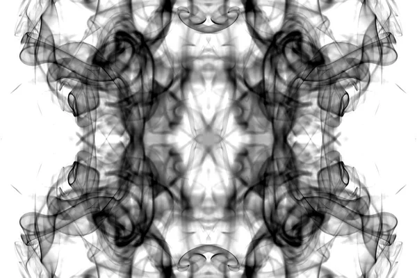 Abstract Graphics Black White Fractal Reflection Symbol Design Effect Meditation — Stock Photo, Image