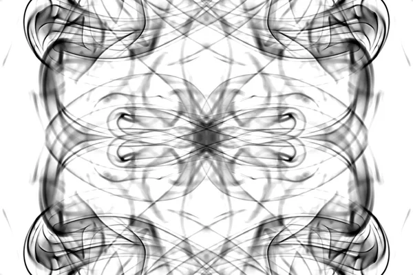 Абстрактная Графика Черный Белый Фрактальный Символ Отражения Дизайн Эффект Медитации — стоковое фото
