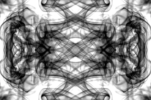 Abstract Graphics Black White Fractal Reflection Symbol Design Effect Meditation — Stock Photo, Image