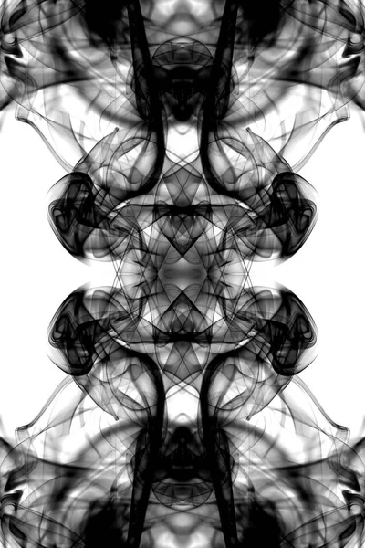 Abstrato Gráficos Preto Branco Fractal Reflexão Símbolo Design Efeito Meditação — Fotografia de Stock