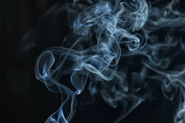 Υφή Καπνού Μαύρο Φόντο Bract Αέρα Κύματα Ομίχλη — Φωτογραφία Αρχείου