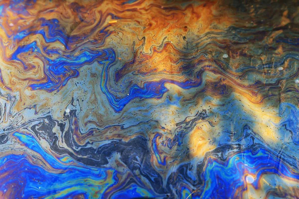 Abstract Background Gasoline Art Colored Texture Oil Multicolored Rainbow Abstract — Stock Photo, Image